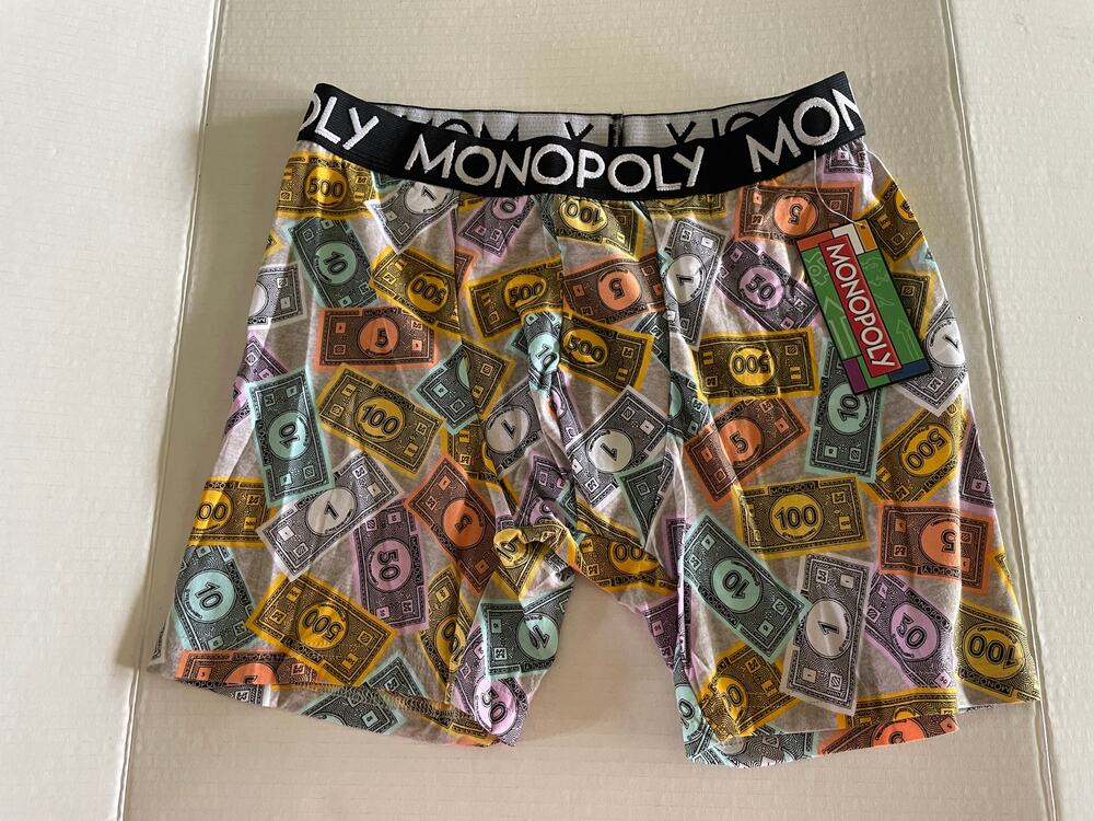 Monopoly Money Men’s Boxer Brief Lounge Wear Underwear Size  L NWT